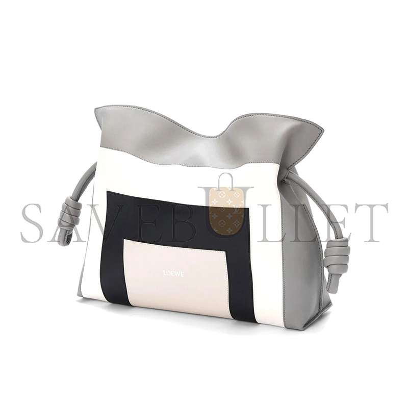 LOEWE X ALBERS MEDIUM FLAMENCO CLUTCH IN NAPPA CALFSKIN A411FC1XDD 01 (30*24.5*10.5cm)